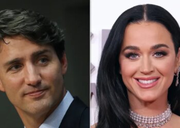 Former Canadian Prime Minister Justin Trudeau and Katy Perry.