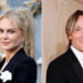 Nicole Kidman and Keith Urban wear black suits in split image