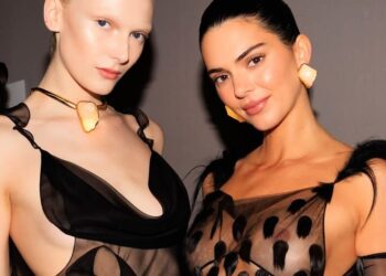 Kendall Jenner Wears a Naked Dress in Paris Fashion Week BTS Photos