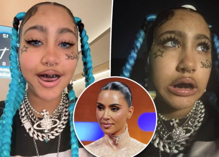 Kim Kardashian defends daughter North West's fake face tattoos, piercings