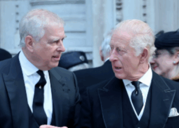 King Charles with younger brother Prince Andrew