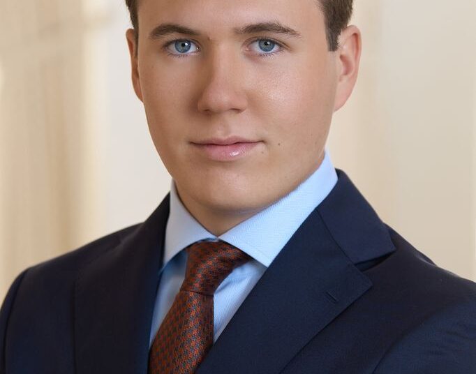 A portrait of Crown Prince Christian in a suit