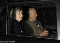 King Charles was pictured arriving at Crathie Kirk church, near his Balmoral estate in Scotland, for a service on Sunday