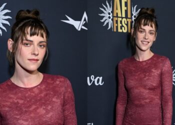 Kristen Stewart Goes Daring in Lacy Rhea Costa Dress for AFI Fest