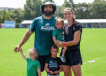 Kylie Kelce /Instagram Jason and Kylie Kelce with three of their daughters