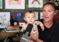 Not Gonna Lie with Kylie Kelce/Youtube Baby Finn, 6 months, with mom Kylie Kelce on her 'Not Gonna Lie' podcast