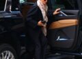 Meghan Markle wears a Saint Laurent blazer and a black Max Mara coat in New York