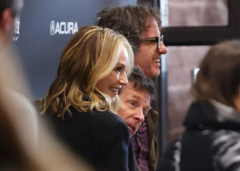 Michael J. Fox and wife Tracy Pollan pose for photos at the premiere of “Still: A Michael J. Fox Movie” at the Eccles Theatre in Park City during the Sundance Film Festival on Friday, Jan. 20, 2023. | Scott G Winterton, Deseret News