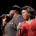 The War and Treaty (Michael Trotter Jr., left, and Tanya Trotter) perform onstage during Grammy Museum's Hall Of Fame Gala and Concert in Los Angeles on May 21, 2024.
