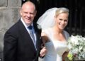 Mike and Zara Tindall leave Canongate Kirk in Edinburgh after their wedding on July 30, 2011