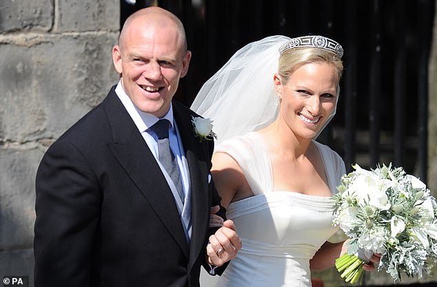 Mike and Zara Tindall leave Canongate Kirk in Edinburgh after their wedding on July 30, 2011