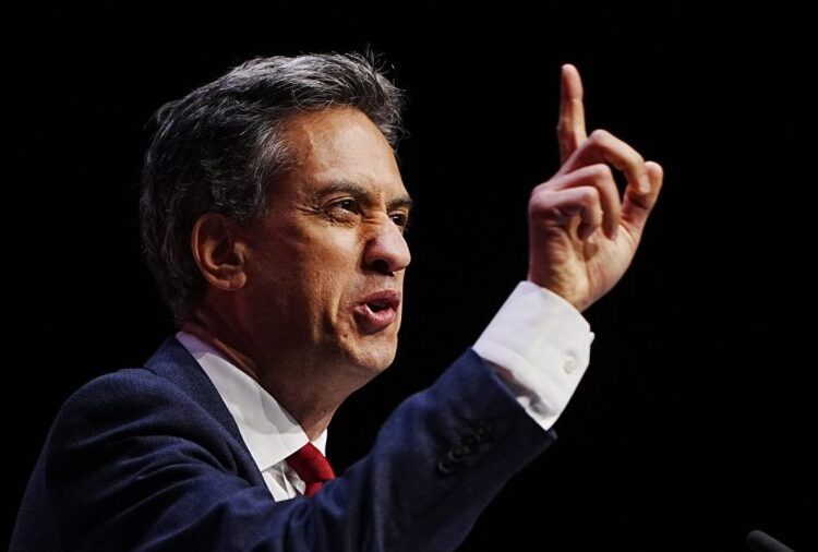 Energy Security and Net Zero Secretary Ed Miliband delivers a speech at the Labour Party Conference at the ACC Liverpool. Picture date: Wednesday October 1, 2025. PA Photo. Photo credit should read: Peter Byrne/PA Wire