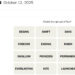 Today's NYT Connections puzzle for Sunday, October 12, 2025 / New York TimesThe New York Times