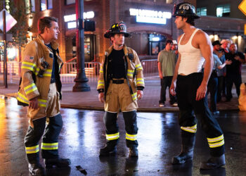 Don (Chris O’Donnell), Ryan (Michael Provost) and Blue (Hunter McVey)