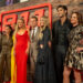 The stars of "9-1-1: Nashville" burn hot on the red carpet inside the W Hotel in Nashville. From left to right: Michael Provost, Juani Feliz, Hailey Kilgore, Jessica Capshaw, Chris O'Donnell, LeAnn Rimes, Hunter McVey and Kimberly Williams-Paisley. Oct. 7, 2025.