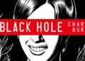 A black-and-white image of the cover of Black Hole