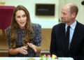The Prince and Princess of Wales during the visit
