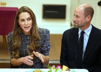The Prince and Princess of Wales during the visit