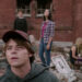 The New Mutants emerge from the wreckage of a building in The New Mutants