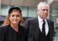 LONDON, ENGLAND - SEPTEMBER 16: Sarah, Duchess of York and Prince Andrew, Duke of York arrive for the Requiem Mass service for Katharine, Duchess of Kent at Westminster Cathedral on September 16, 2025 in London, England. Katharine, Duchess of Kent was married to Prince Edward, Duke of Kent, the first cousin of Queen Elizabeth II. She died on September 4 at the age of 92 at Kensington Palace surrounded by her family. Having converted to Catholicism in 1994, her funeral takes place at Westminster Cathedral and is the first Catholic funeral to be held for a member of the royal family in modern British history. Her Royal Highness will be laid to rest at the Royal Burial Ground at Frogmore, Windsor. (Photo by Jordan Pettitt - Pool/Getty Images)