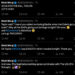 Nicki Minaj tweets referencing Taylor, discussing lashing sprees, and using hashtags like #Cancelled and #WOOD.