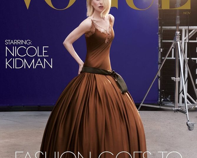 Nicole Kidman poses for Vogue on the cover of thei magazine’s November edition.. Picture: Carlijn Jacobs for Vogue