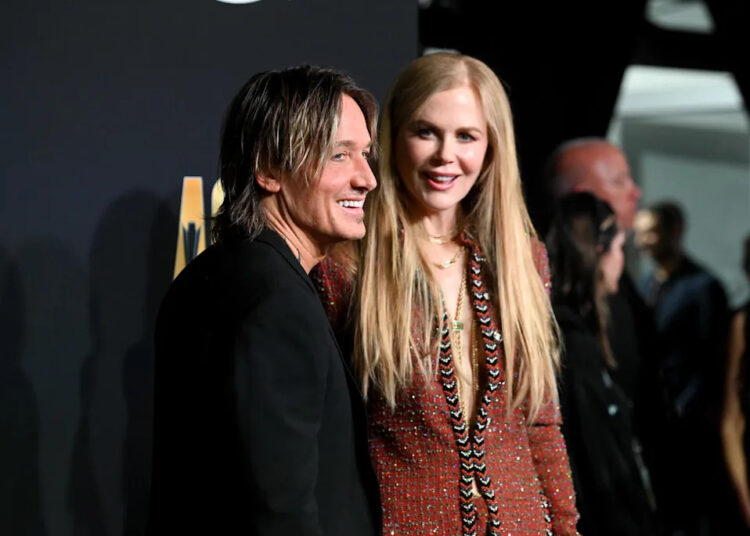 Keith Urban and Nicole Kidman at the 58th Academy of Country Music Awards from Ford Center at The Star on May 11, 2023 in Frisco, Texas.