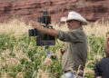 Kevin Costner directs on the set of his Western drama "Horizon: An American Saga" (2024). (Richard Foreman/Warner Bros./Richard Foreman)