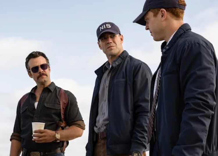 Kyle Schmid, Austin Stowell and Caleb Foote in 'NCIS: Origiins'Photo&colon; Warrick Page&sol;CBS