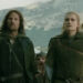 Aragorn and Legolas look up in "The Lord of the Rings: The Two Towers" (2002)