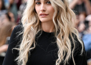 Paris Jackson at the Tom Ford fashion show as part of Spring/Summer 2026 Paris Fashion Week on October 01, 2025 in Paris, France.