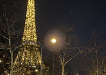A view of the Eiffel Tower, Paris, France, Feb. 25, 2025. (Photo by Ilker Topdemir)