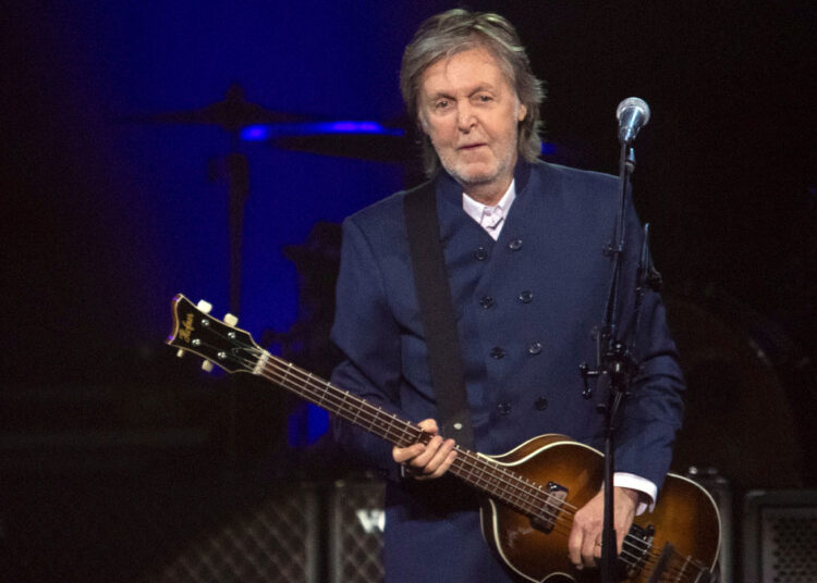 Paul McCartney, who announced a collaboration with Barbra Streisand, in Knoxville, Tennessee, on his Got Back Tour in 2022.