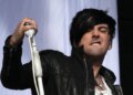 British police have arrested two men on suspicion of murder after the former Lostprophets singer Ian Watkins, pictured, was stabbed to death at a prison in northern England, where he was serving a 29-year sentence for child sex offenses.