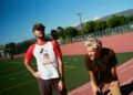Two men on a sports field