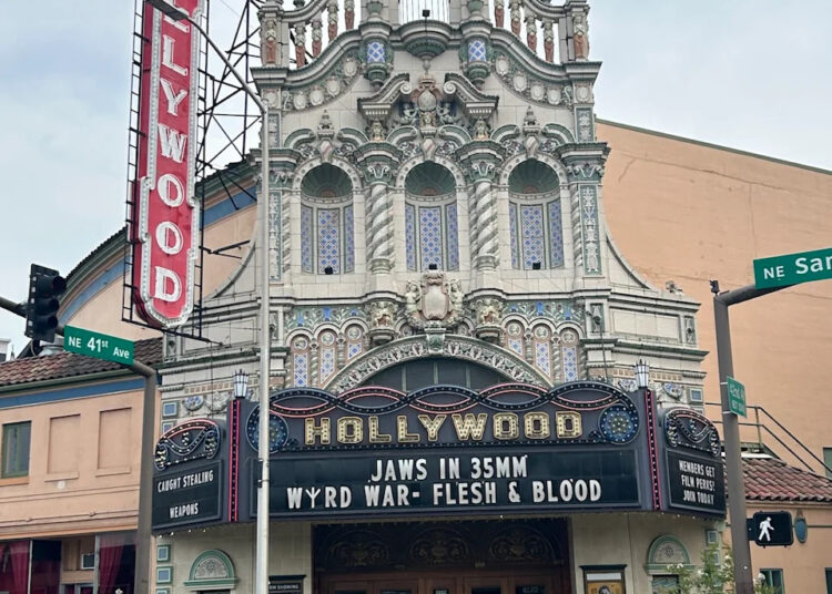 The Hollywood Theatre marquee. (Credit: David Harris)