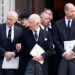Andrew, pictured alongside King Charles at the Duchess of Kent's funeral, stepped down from public life in 2019.