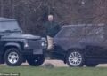 Prince Andrew pictured hosting a shooting party on the Windsor estate for his friends in January last year