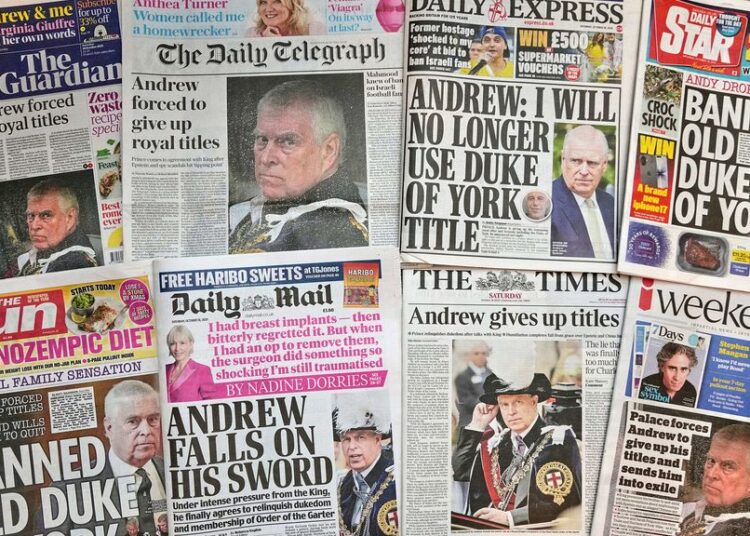 Prince Andrew gives up royal titles as Epstein allegations linger