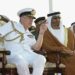 Prince Andrew attends a military air display event on November 25, 2010 in Abu Dhabi with Mohammed bin Zayed Al Nahyan, the Crown Prince of Abu Dhabi. Multiple sources have claimed Andrew has been gifted a palace by the ruling house of Nahyan