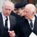 LONDON, UNITED KINGDOM - SEPTEMBER 16: (EMBARGOED FOR PUBLICATION IN UK NEWSPAPERS UNTIL 24 HOURS AFTER CREATE DATE AND TIME) Prince Andrew, Duke of York and King Charles III attend Katharine, Duchess of Kent's Requiem Mass service at Westminster Cathedral on September 16, 2025 in London, England. Katharine, Duchess of Kent was married to Prince Edward, Duke of Kent, a first cousin of Queen Elizabeth II. She died on September 4 at the age of 92 at Kensington Palace surrounded by her family. Having converted to Catholicism in 1994, her funeral takes place at Westminster Cathedral and is the first Catholic funeral to be held for a member of the royal family in modern British history. Her Royal Highness will be laid to rest at the Royal Burial Ground at Frogmore, Windsor. (Photo by Max Mumby/Indigo/Getty Images)