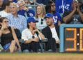 Magic Johnson (right) and Sandy Koufax (left) were relegated to the second row at the fixture