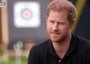 Prince Harry during his interview with NBC's Hoda Kotb