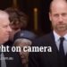 Awkward Andrew and William moment at the Duchess of Kent’s funeral - YouTube