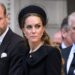 LONDON, ENGLAND - SEPTEMBER 16: Prince William, Prince of Wales, Catherine, Princess of Wales and Prince Andrew, Duke of York depart after the Requiem Mass service for the Duchess of Kent at Westminster Cathedral on September 16, 2025 in London, England. Katharine, Duchess of Kent was married to Prince Edward, Duke of Kent, the first cousin of Queen Elizabeth II. She died on September 4 at the age of 92 at Kensington Palace surrounded by her family. Having converted to Catholicism in 1994, her funeral takes place at Westminster Cathedral and is the first Catholic funeral to be held for a member of the royal family in modern British history. Her Royal Highness will be laid to rest at the Royal Burial Ground at Frogmore, Windsor. (Photo by Karwai Tang/WireImage)