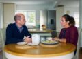 Prince William chatting with Rhian Mannings in her kitchen