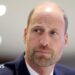 Close up shot of Prince William in a navy suit