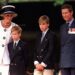 Princess Diana, Prince Harry, Prince William and Prince Charles at a VJ Day parade in 1994