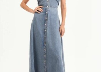 Princess Eugenie wore the 'Fuller Denim Midi Dress' by Veronica Beard
