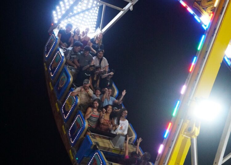 Fair-goers waited in long lines for Pharaoh’s Fury, one of the event's most thrilling rides.